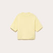 Pull manches courtes jaune clair femme