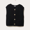 Gilet sans manches noir femme