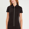 Robe trapèze zippée noir femme