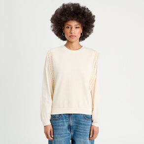 sweat manches longues ecru femme Sweat manches longues ecru femme