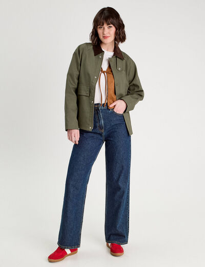 Veste suédine nouée marron femme
