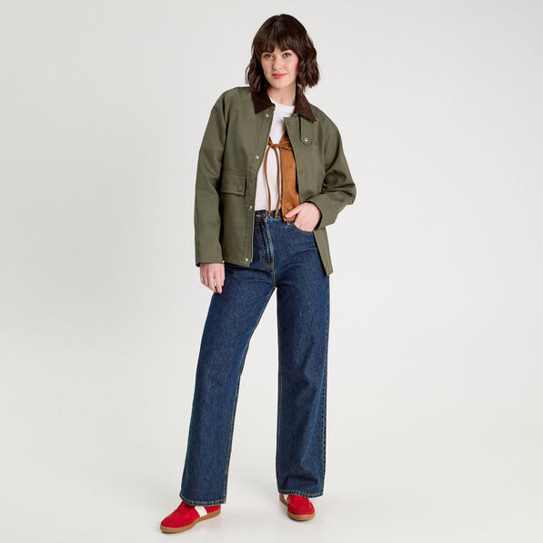 Veste suédine nouée marron femme