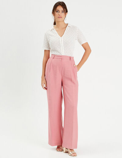 Chemise manches courtes ecru femme