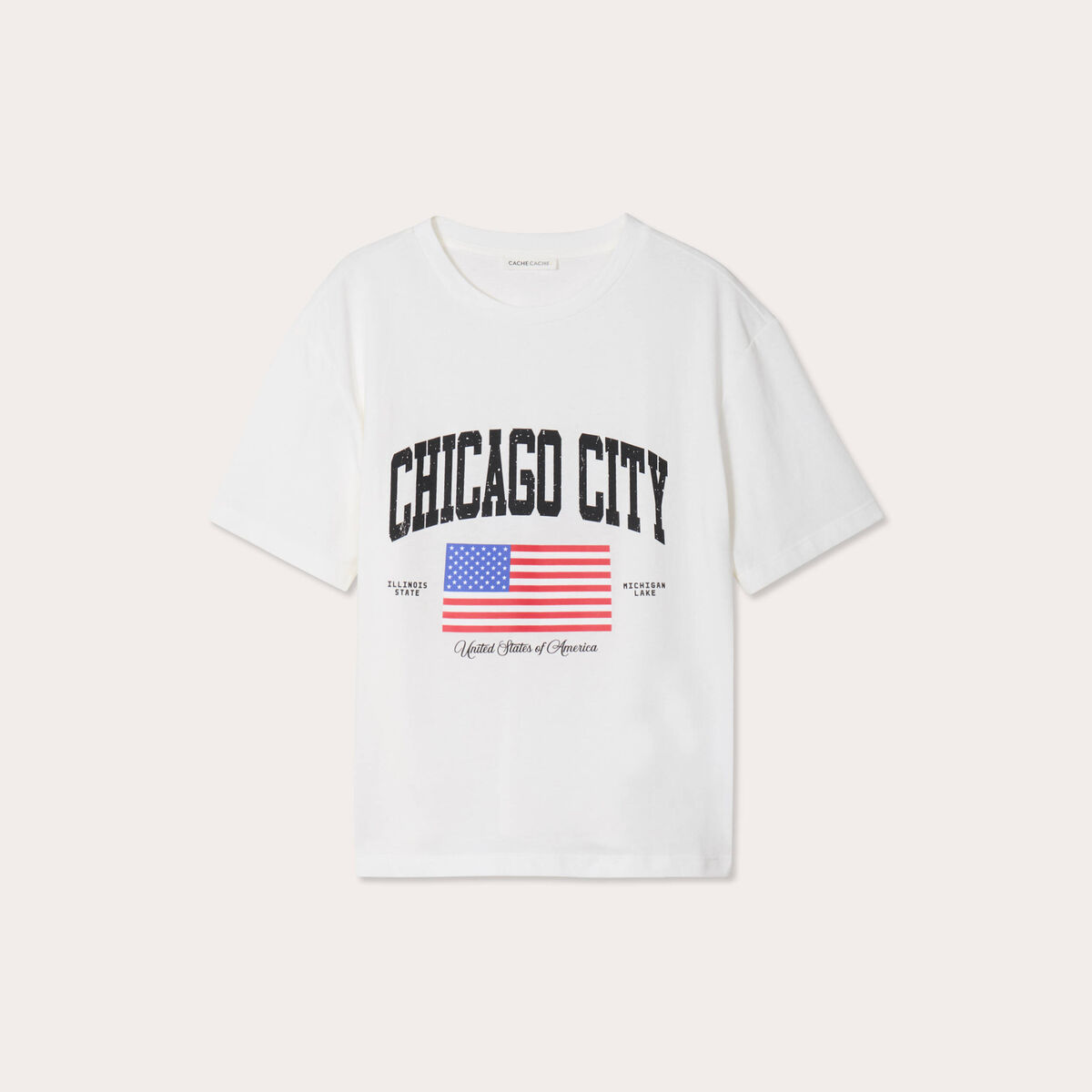 T-shirt manches courtes blanc femme