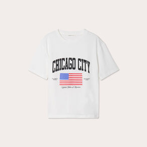 T-shirt manches courtes blanc femme