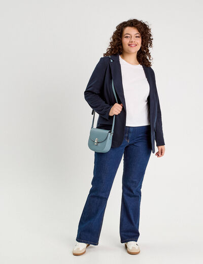 Veste blazer cintrée bleu marine femme