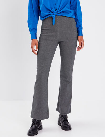 Pantalon bootcut stretch noir femme