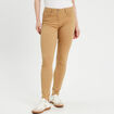 Jeans slim 5 poches camel femme