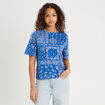 T-shirt manches courtes bleu femme