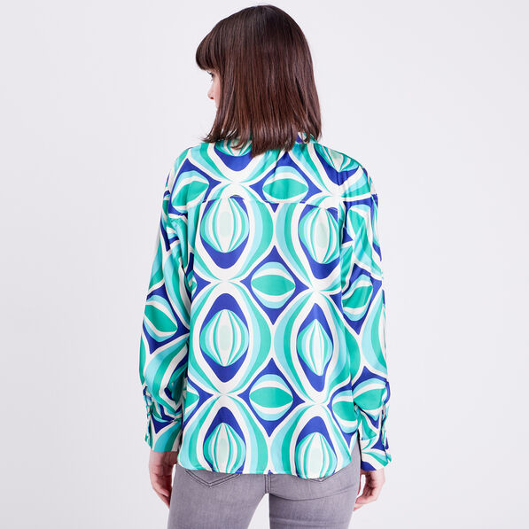 chemise manches longues vert femme Chemise manches longues vert femme