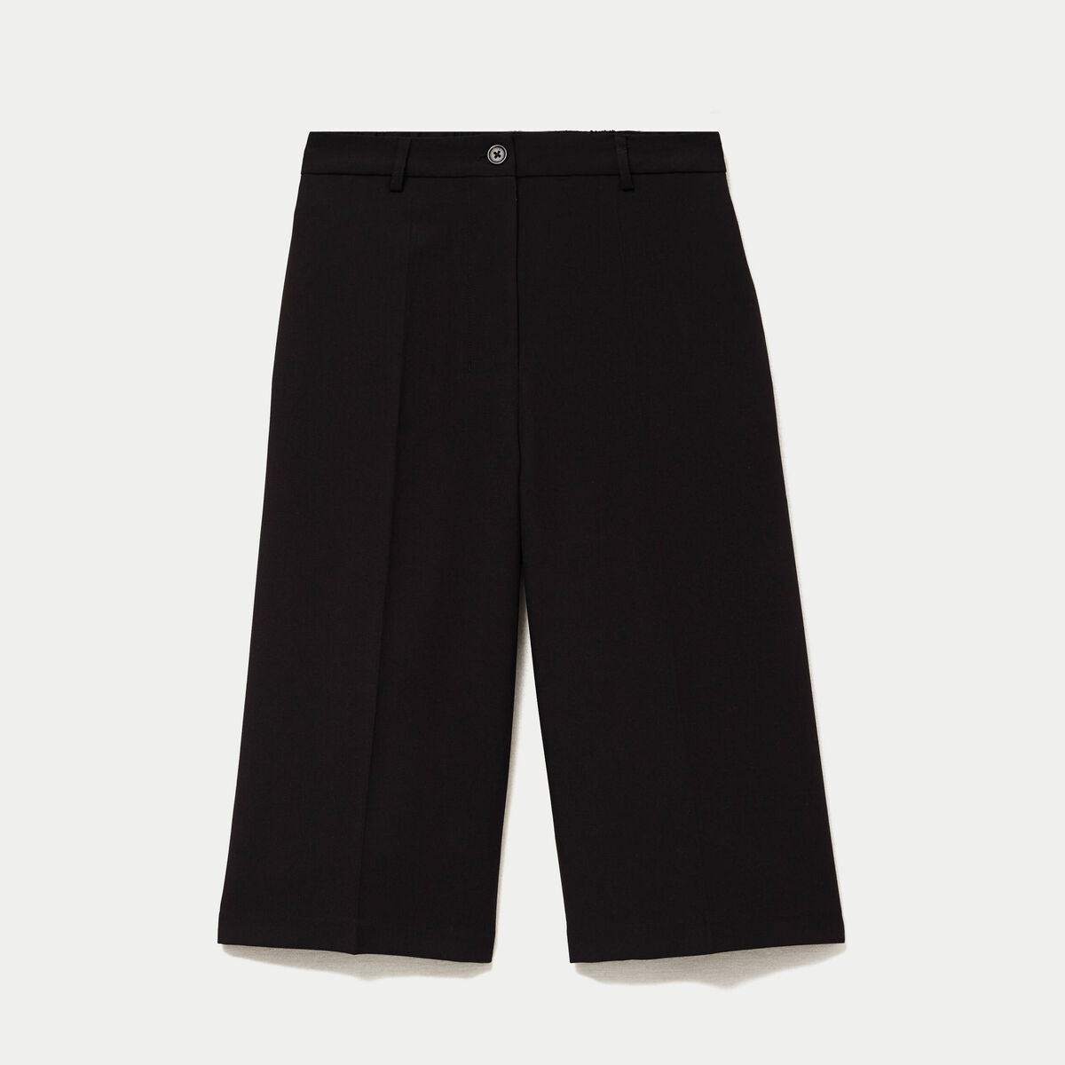 Bermuda coupe large noir femme