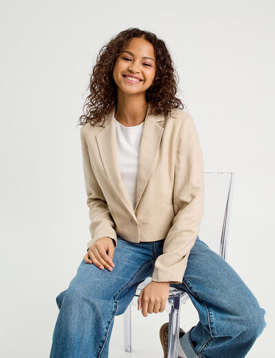 Veste esprit blazer beige femme