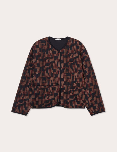 Veste matelassée marron cognac femme