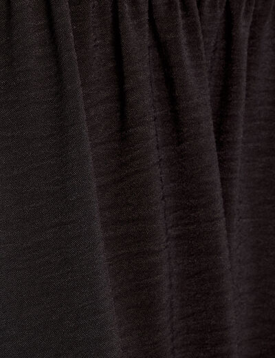 Robe longue effet 2-en1 noir femme