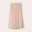 Jupe longue évasée effet satin sable femme