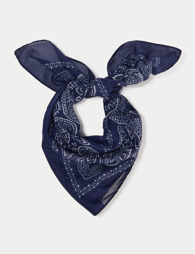 Foulard bleu marine femme