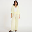 Blouse ample col tunisien manches 3/4 jaune femme