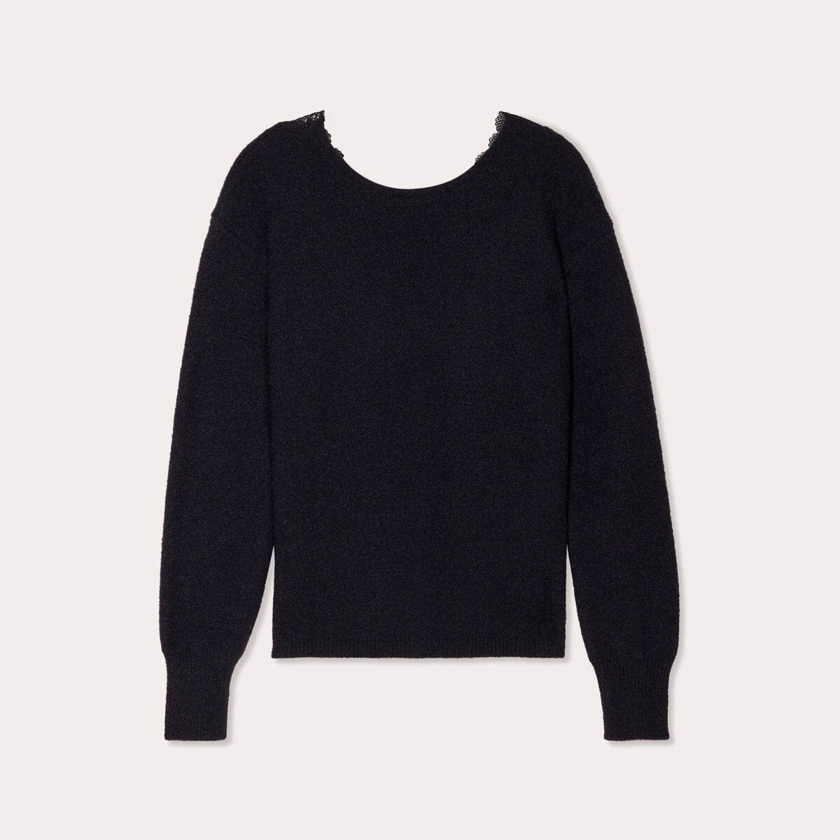 Pull manches longues noir femme