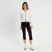Pantalon capri ajusté 7/8ème noir femme