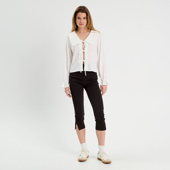 pantalon capri ajuste 78eme noir femme Pantalon capri ajusté 7/8ème noir femme