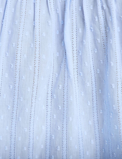 Chemise col montant manches longues bleu clair femme
