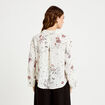 Blouse col chemise manches longues blanc femme