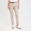 Pantalon chino 7/8&egrave;me beige femme