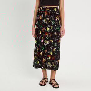 jupe longue evasee noir femme Jupe longue évasée noir femme