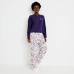 Pyjama manches longues blanc femme