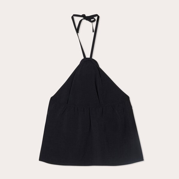 caraco detail fleur noir femme Caraco détail fleur noir femme