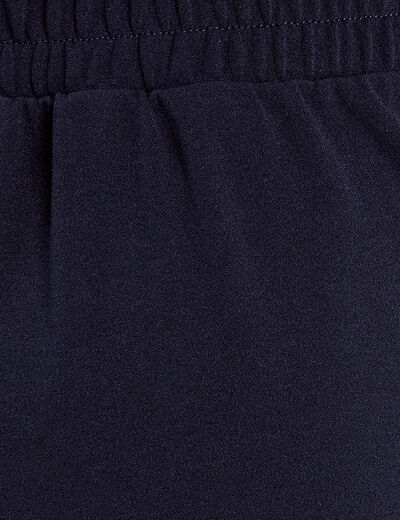 Pantalon large style jogging bleu marine femme