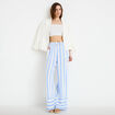 Pantalon large taille standard blanc femme