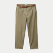 Pantalon chino 7/8&egrave;me vert femme
