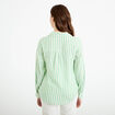 Chemise lin col V manches longues vert femme