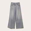 Jeans wide leg ultra large denim gris femme