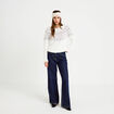 Pull manches longues ecru femme