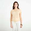 T-shirt d&eacute;tail noeud sable femme