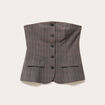 Bustier cintr&eacute; gris fonc&eacute; femme