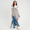 Robe trapèze sans manches blanc femme