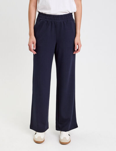 Jegging fluide taille standard bleu marine femme