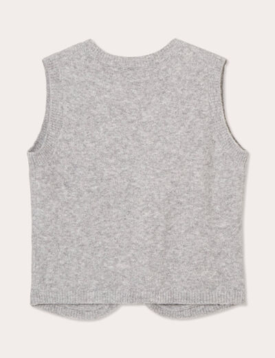 Gilet sans manches ajusté gris clair femme