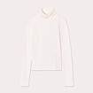 T-shirt col roulé ecru femme