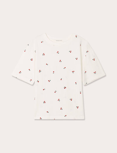 T-shirt manches courtes blanc femme