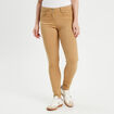 Jeans slim 5 poches camel femme