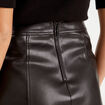Jupe trapèze simili cuir noir femme