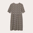 Robe évasée manches courtes sable femme
