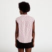 Chemise ample sans manches col classique rose femme