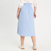 Jupe longue évasée ecru femme