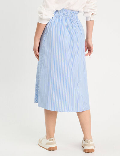 Jupe longue évasée ecru femme