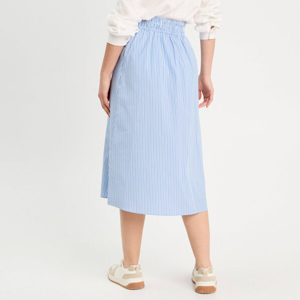 Jupe longue évasée ecru femme